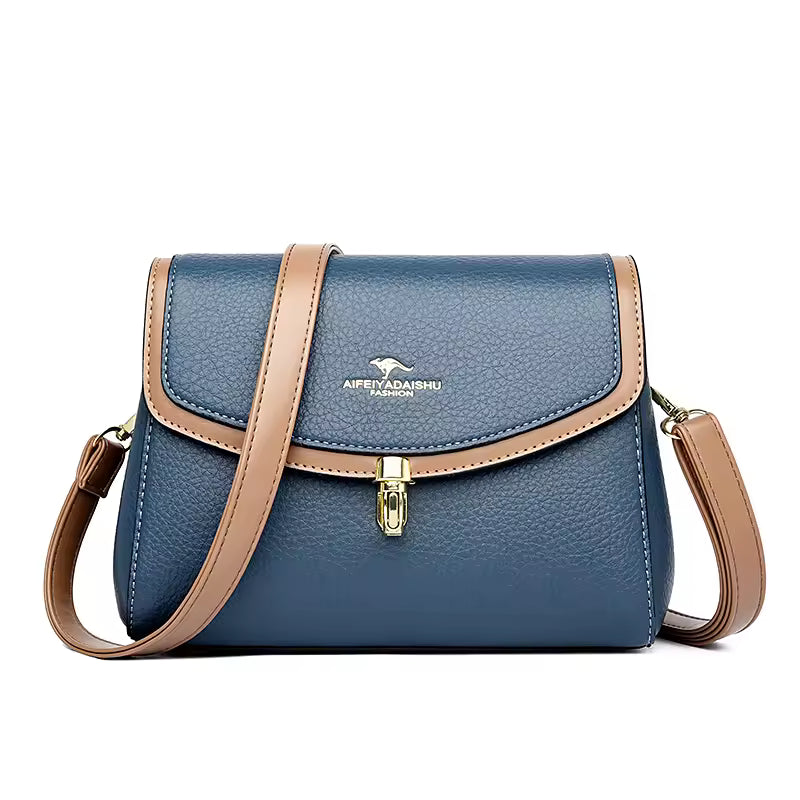 Casual 2 Strap Shoulder High Quality PU Leather Crossbody Bag Mssza