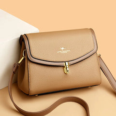 Casual 2 Strap Shoulder High Quality PU Leather Crossbody Bag Mssza