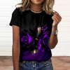 Casual 3d Floral Print Short Sleeve Large Size T Shirt Mssza