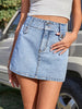Casual A-Line Jean Vintage High Waist Bodycon Denim Mini Skirts Mssza