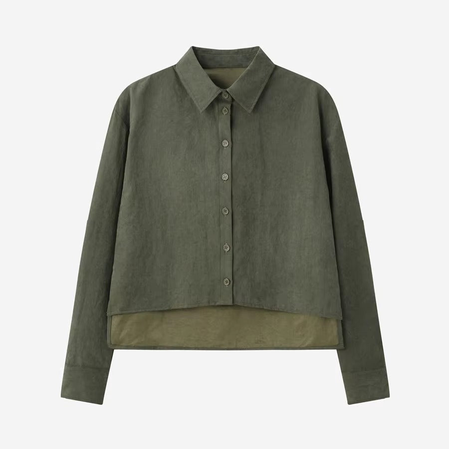 Casual A-line Viscose Shirt And Skirts 2 Piece Set Mssza