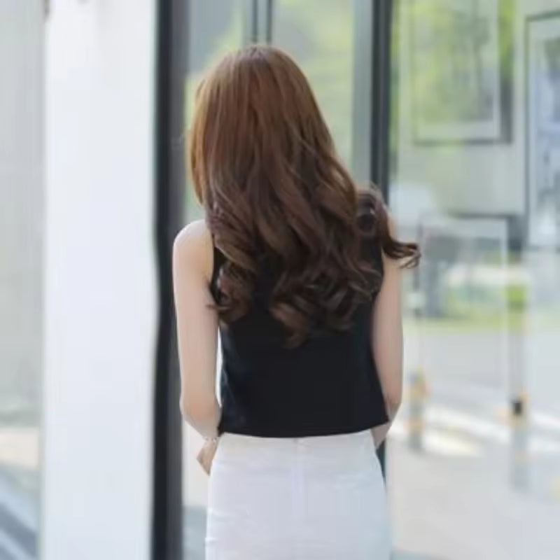 Casual Acetate Zipper Office Style Non Stretch Skirts Streetwear Mssza