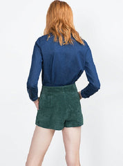 Casual Active Long Sleeved Tie Denim Shirt Mssza