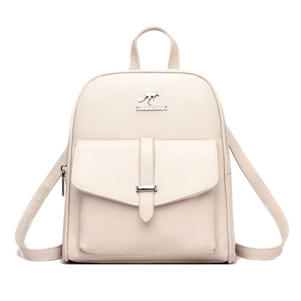 Casual And Simple Backpack Leather Bag Mssza
