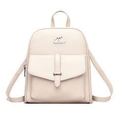 Casual And Simple Backpack Leather Bag Mssza