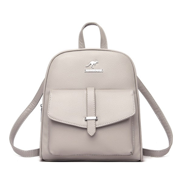 Casual And Simple Backpack Leather Bag Mssza