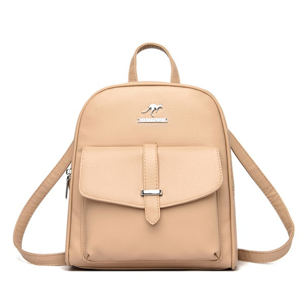 Casual And Simple Backpack Leather Bag Mssza