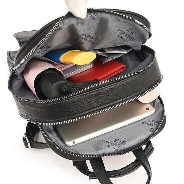 Casual And Simple Backpack Leather Bag Mssza