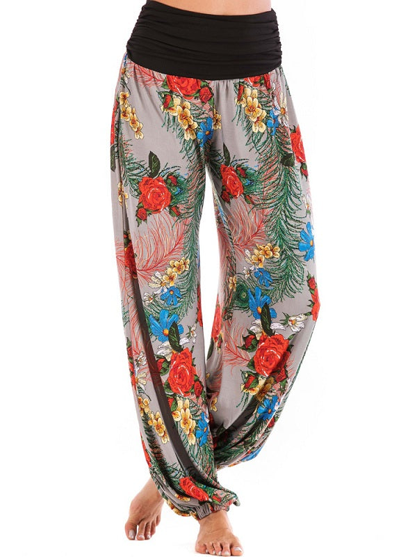 Casual Animal Print Polyester Yoga Pants Mssza