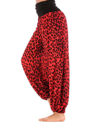 Casual Animal Print Polyester Yoga Pants Mssza