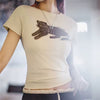 Casual Animal Printed Short Sleeve Crew Neck Tee Vintage Basic Top Mssza