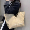 Casual Appliques Genuine Leather Tote High-end Shopping Shoulder Bag Mssza