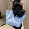 Casual Appliques Genuine Leather Tote High-end Shopping Shoulder Bag Mssza