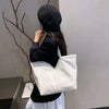 Casual Appliques Genuine Leather Tote High-end Shopping Shoulder Bag Mssza