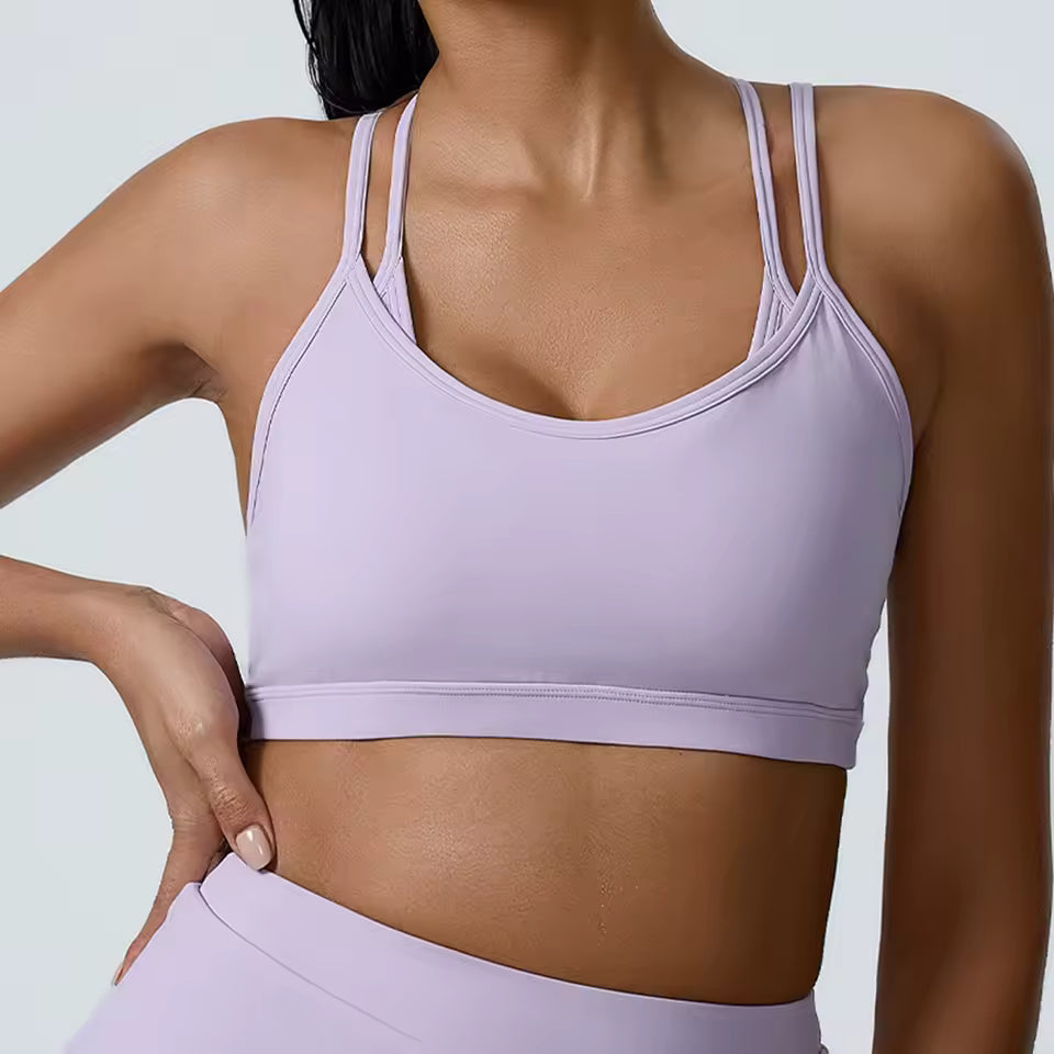 Back Sports Breathable Bras And 2 Piece Gym Suit Mssza