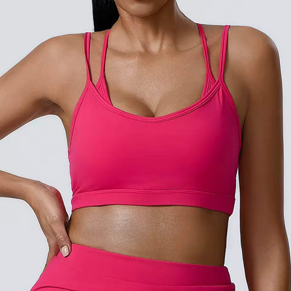 Back Sports Breathable Bras And 2 Piece Gym Suit Mssza