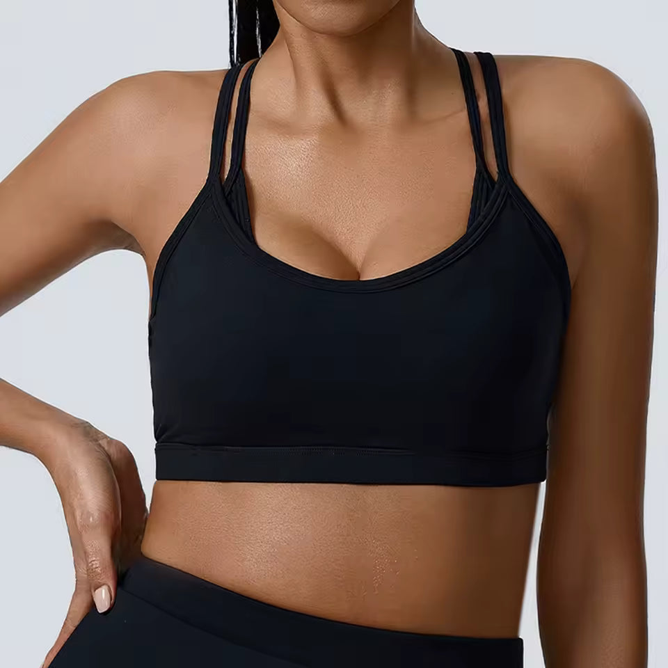 Back Sports Breathable Bras And 2 Piece Gym Suit Mssza