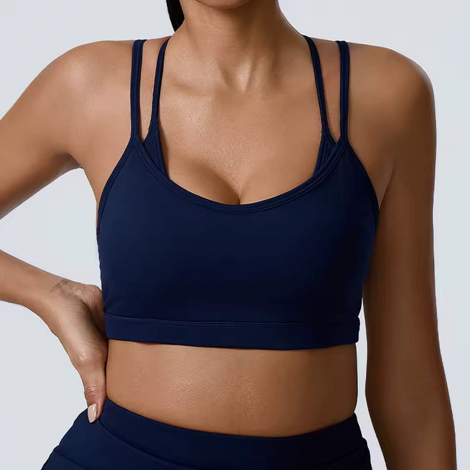 Back Sports Breathable Bras And 2 Piece Gym Suit Mssza