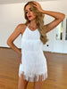 Casual Backless White Bodys Tassel Bodysuit Shorts Bodycon Rompers Jumpsuit Mssza