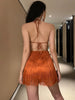 Casual Backless White Bodys Tassel Bodysuit Shorts Bodycon Rompers Jumpsuit Mssza