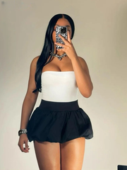 Casual Ball Gown Slight Stretch Miniskirts Wild Bottoms Streetwear Mssza