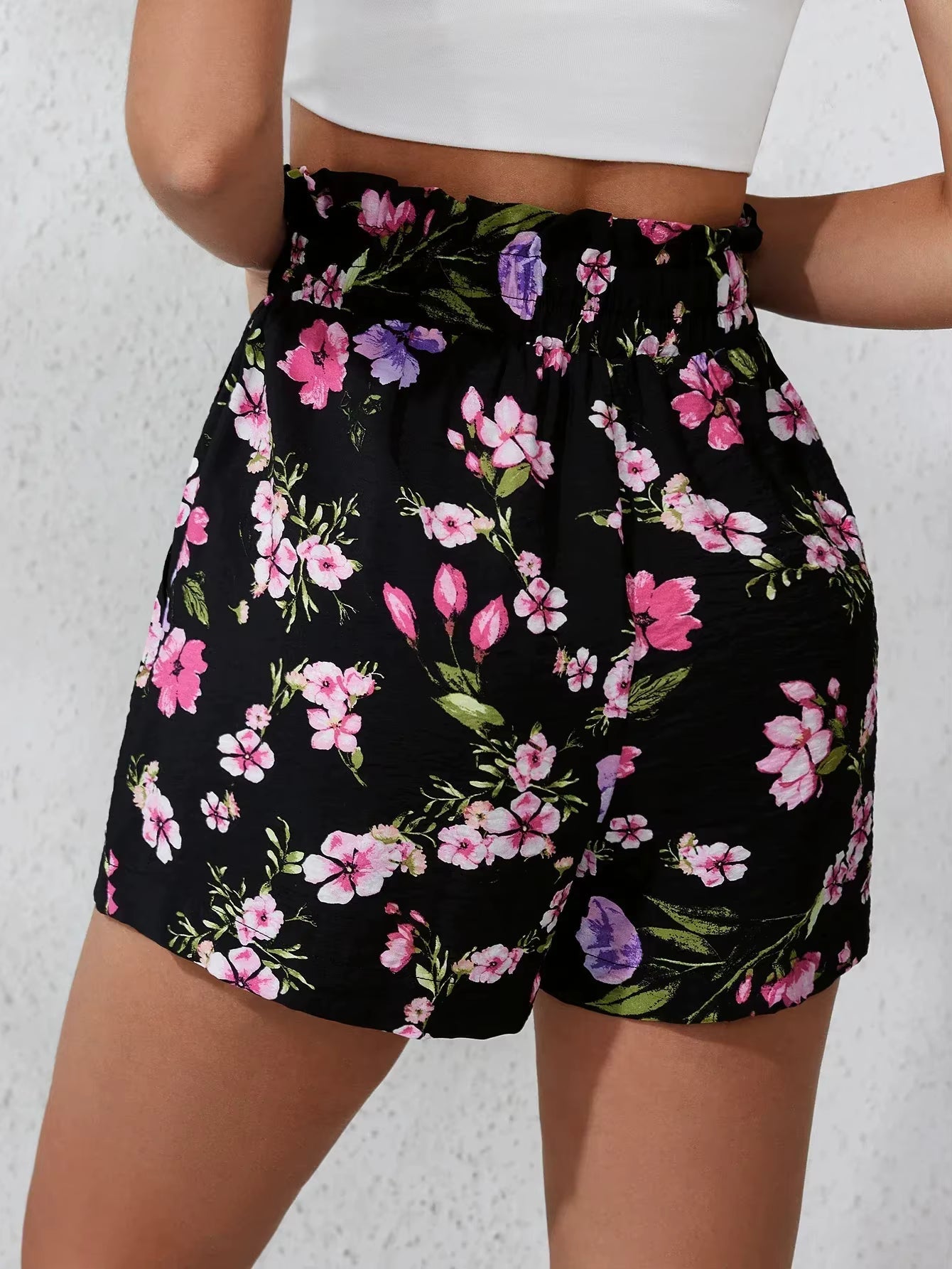 Casual Beach Pants Minimalist Style Home Printed Loose Shorts Mssza