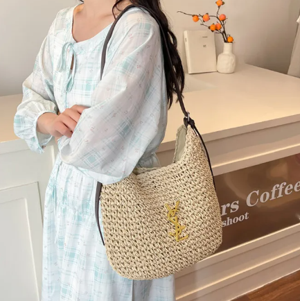 Casual Brand Design High-quality Straw Woven Vacation Tote Bag Single-Shoulder Bag Mssza