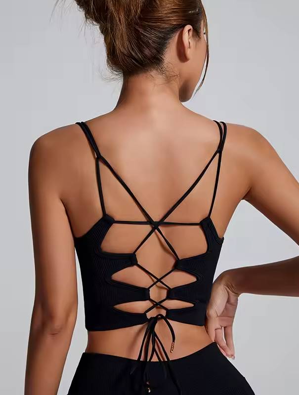 Breathable Open Back Design Padded Yoga Sports Bras Mssza