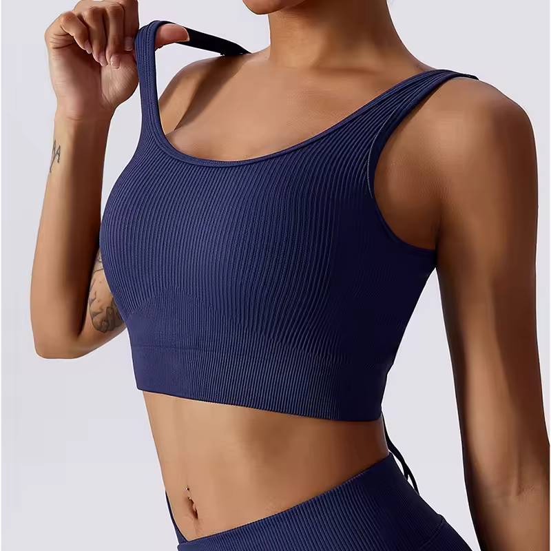 Breathable Open Back Design Padded Yoga Sports Bras Mssza