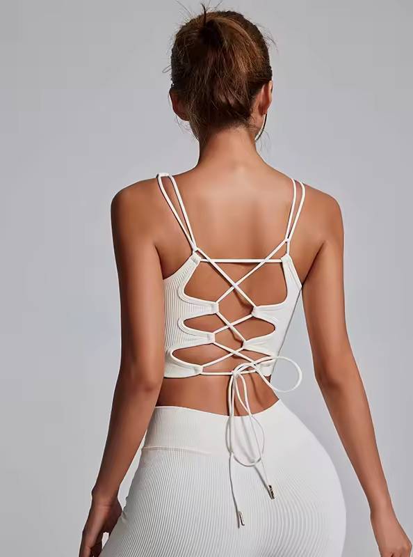Breathable Open Back Design Padded Yoga Sports Bras Mssza