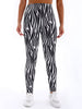 Casual Brushed High Elasticity Tight Fitting Irregular Striped Leggings Mssza
