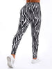 Casual Brushed High Elasticity Tight Fitting Irregular Striped Leggings Mssza