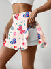 Casual Butterfly Print With Pocket Detail Elastic Waist Mini Skirt Mssza