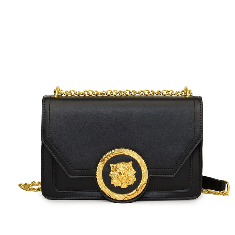 Casual Chain Shoulder Bag Trend Leather Crossbody Small Square Bag Ladies Handbag Mssza