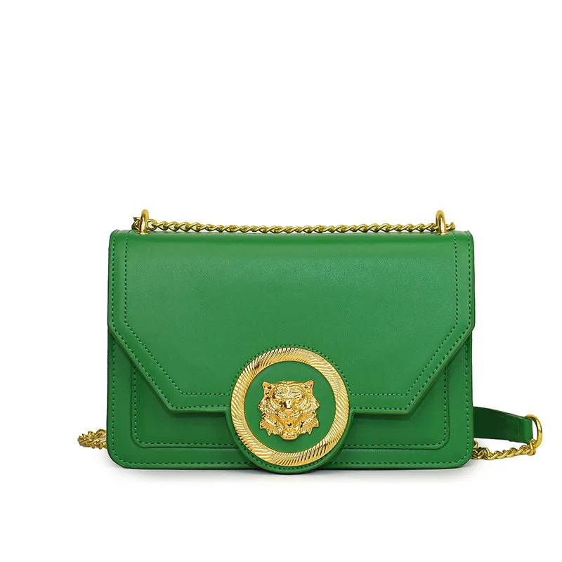 Casual Chain Shoulder Bag Trend Leather Crossbody Small Square Bag Ladies Handbag Mssza