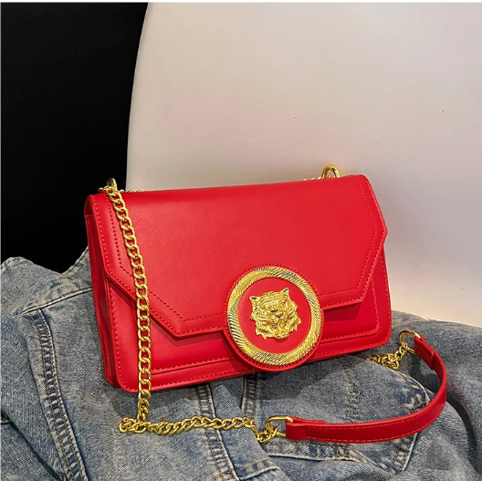 Casual Chain Shoulder Bag Trend Leather Crossbody Small Square Bag Ladies Handbag Mssza