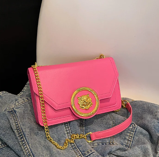 Casual Chain Shoulder Bag Trend Leather Crossbody Small Square Bag Ladies Handbag Mssza