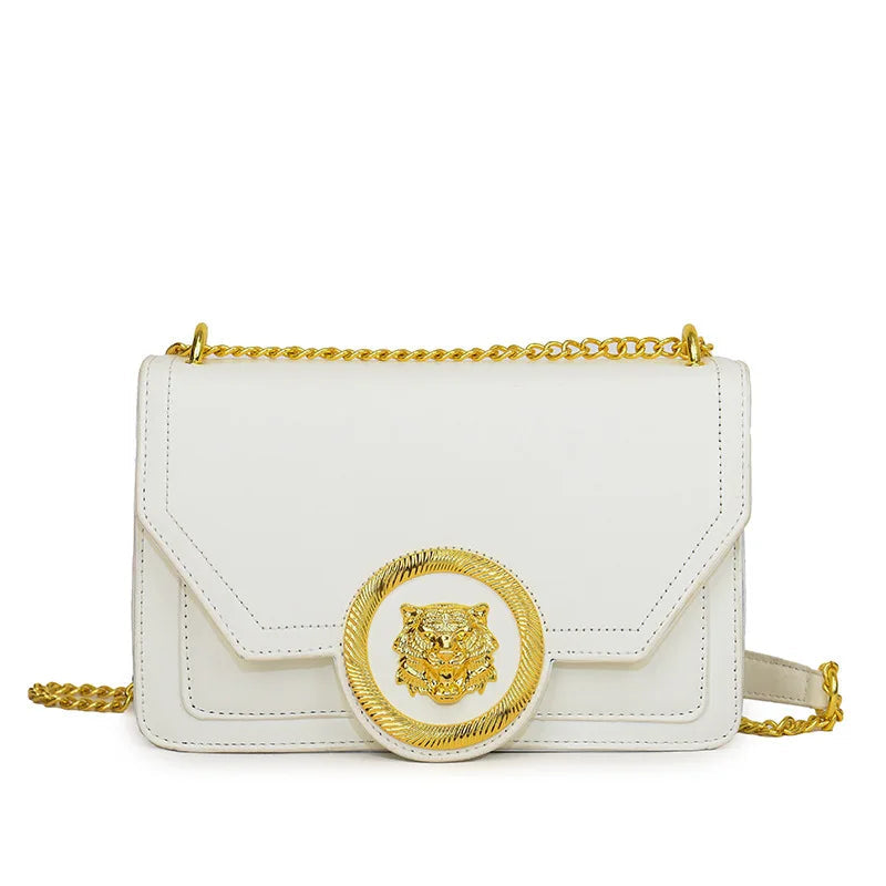 Casual Chain Shoulder Bag Trend Leather Crossbody Small Square Bag Ladies Handbag Mssza
