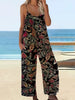Casual Chic Bohemian Printed Plus Size Pocket Jumpsuit Rompers Mssza