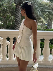 Casual Chic Buttons Indoor Polyester Clothing Skirt Set Mssza