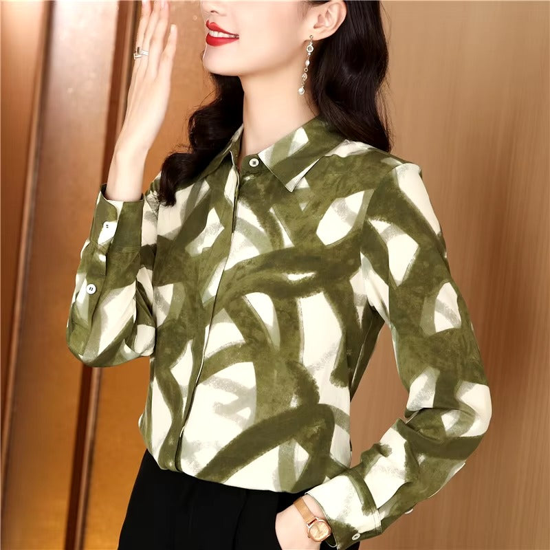 Casual Chic Single Breasted Turn-down Collar Shirt Mssza