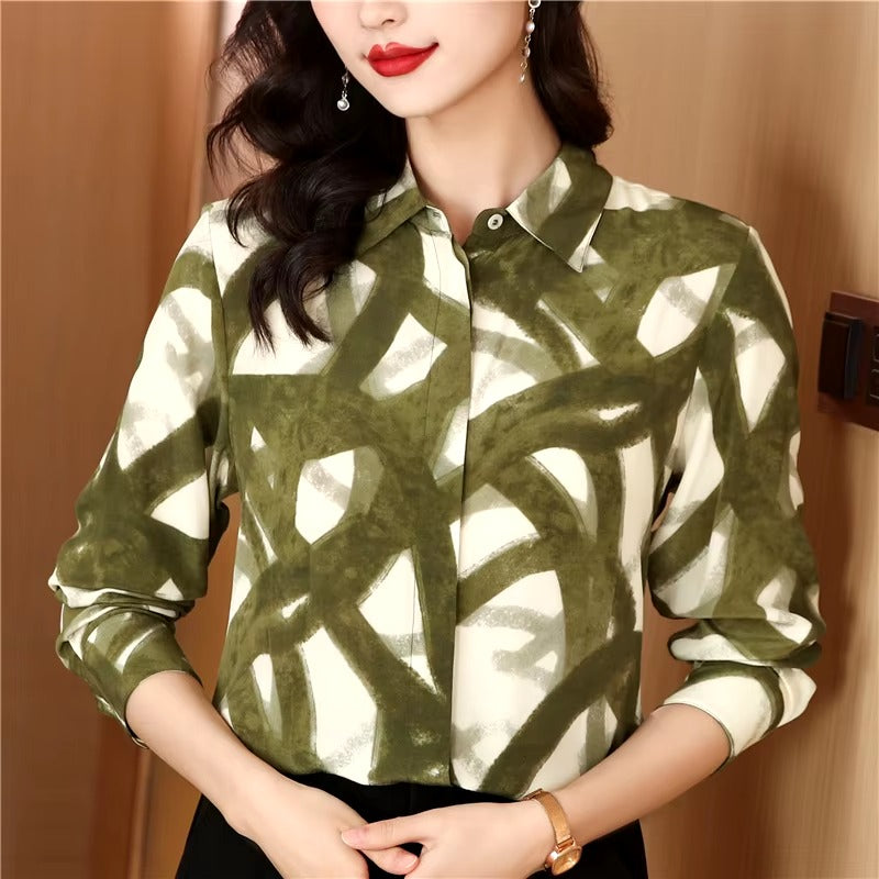 Casual Chic Single Breasted Turn-down Collar Shirt Mssza