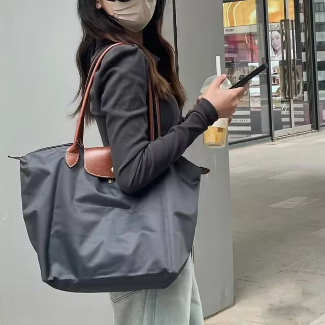 Casual Classic Big Shoulder High Quality Nylon Tote Large Capacity Handbags Mssza