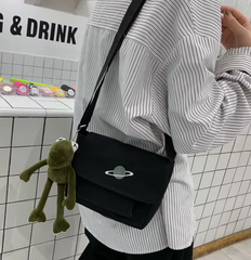 Casual Collage Student Messenger Small Bag Canvas Shoulder Crossbody Bag Mssza