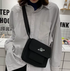 Casual Collage Student Messenger Small Bag Canvas Shoulder Crossbody Bag Mssza