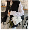 Casual Collage Student Messenger Small Bag Canvas Shoulder Crossbody Bag Mssza
