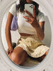 Casual Color Blocking Floral A-line Slight Stretch Mini Skirt Mssza