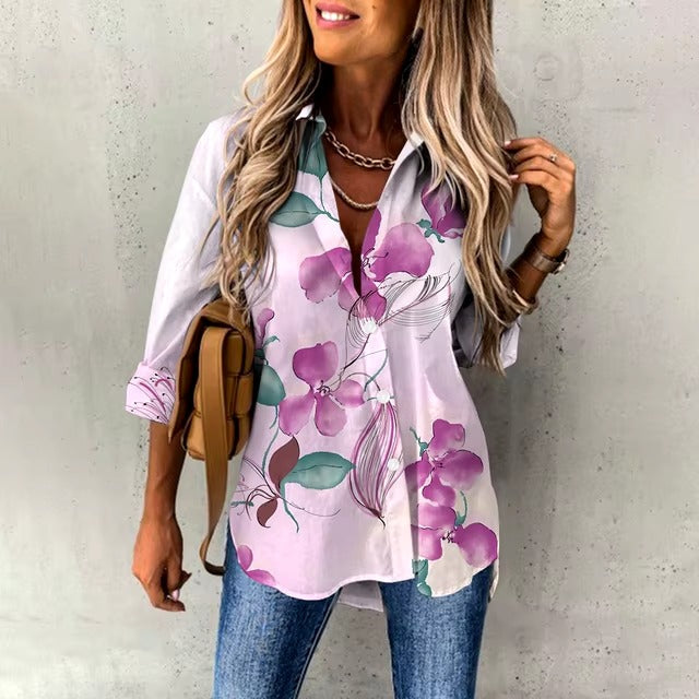 Vintage Comfortable Street Slight Stretch Loose Shirt Mssza
