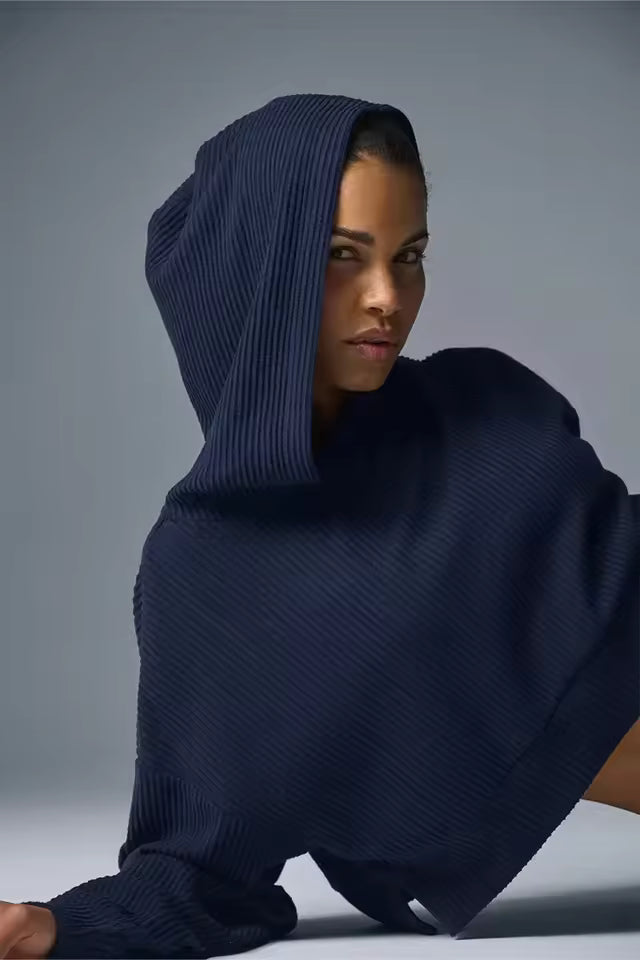 Casual Comfortable Short Waist Hooded Sweatshirt And Pant Two-piece Set Mssza