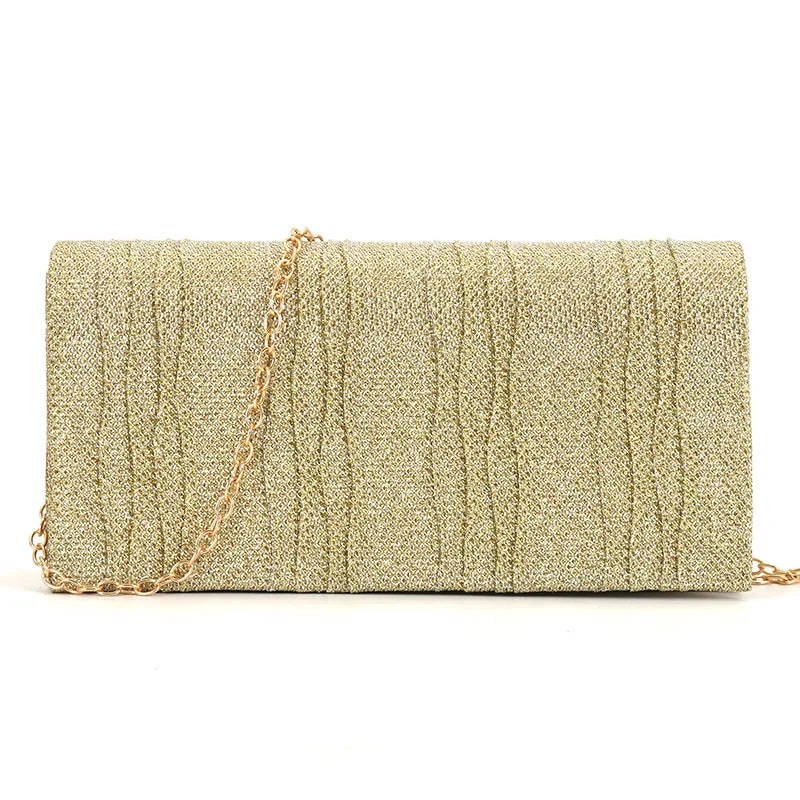 Casual Cosmetics Portable Storage Style Matching Dress Cheongsam Solid Color Sequins Dinner Clutch Bag Mssza